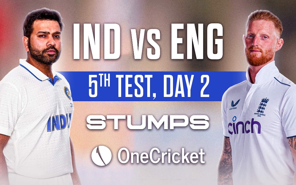 IND vs ENG, 5th Test, Day 2 Live Score: Match Updates, Highlights & Live Streaming